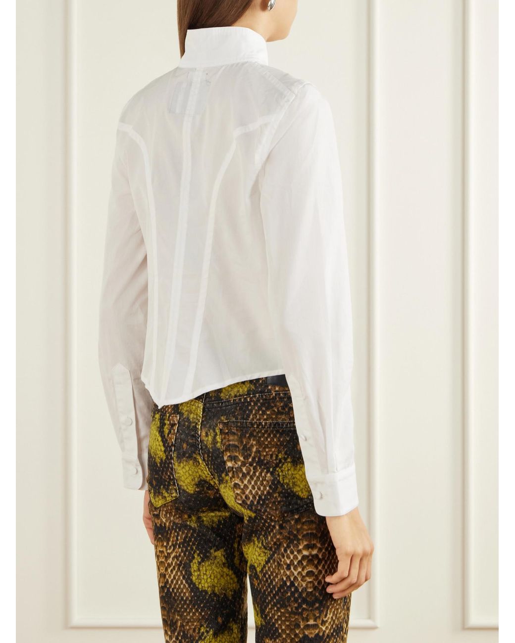 R13 White Asymmetrical Shirt