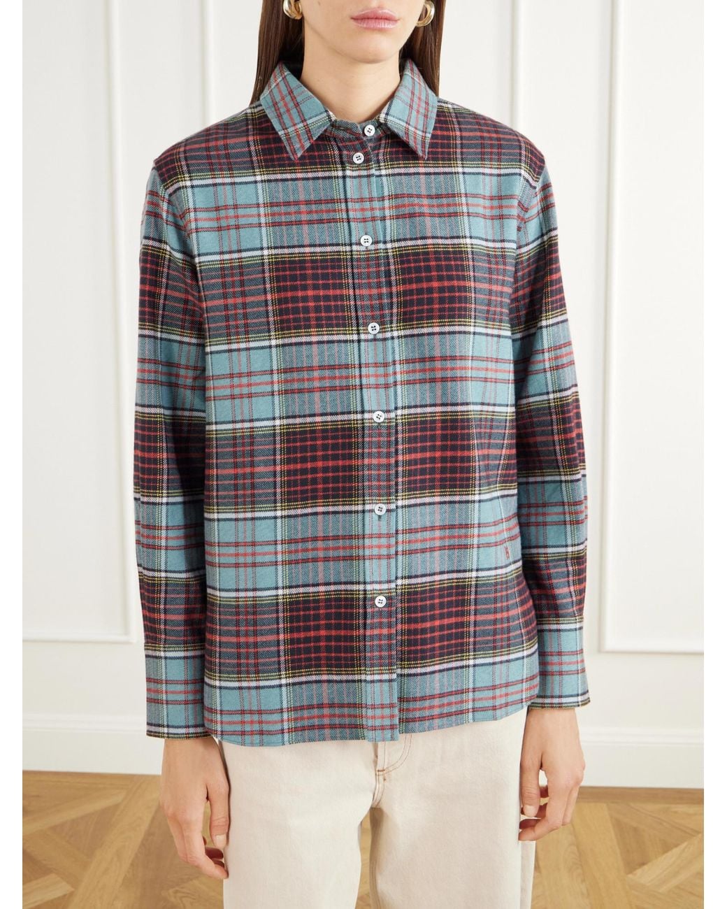 High Sport Multicolor Checked Logo-Embroidered Cotton-Flannel Shirt