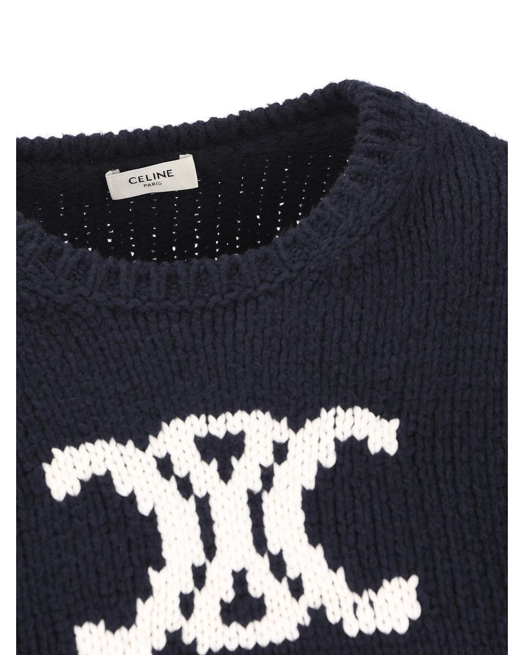 Céline Blue Crewneck Sweater