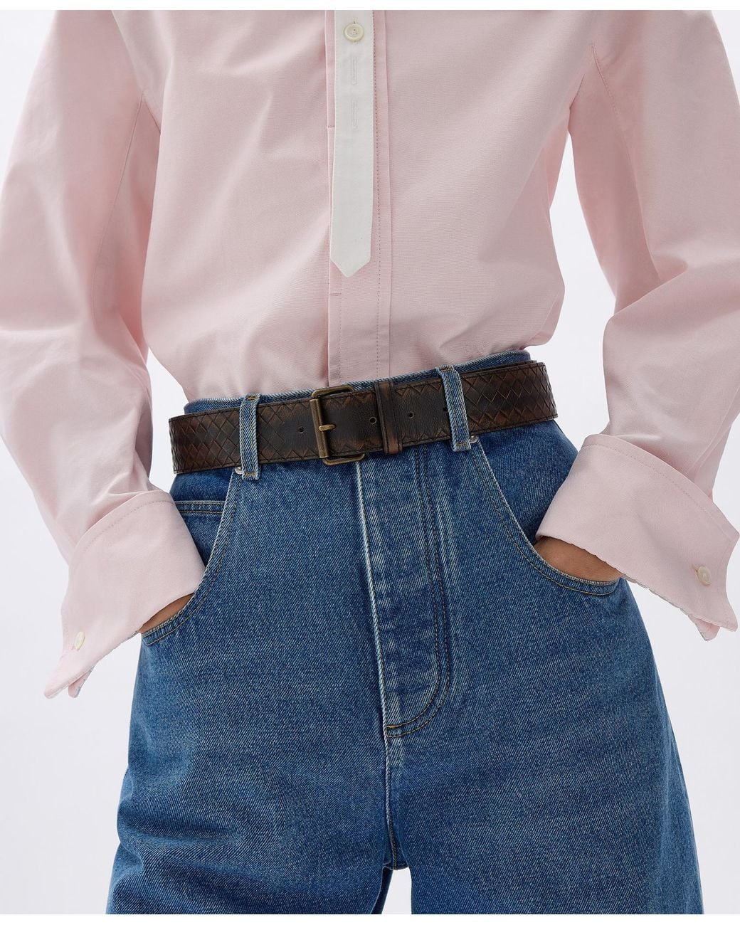 Bottega Veneta Black Johnny Belt