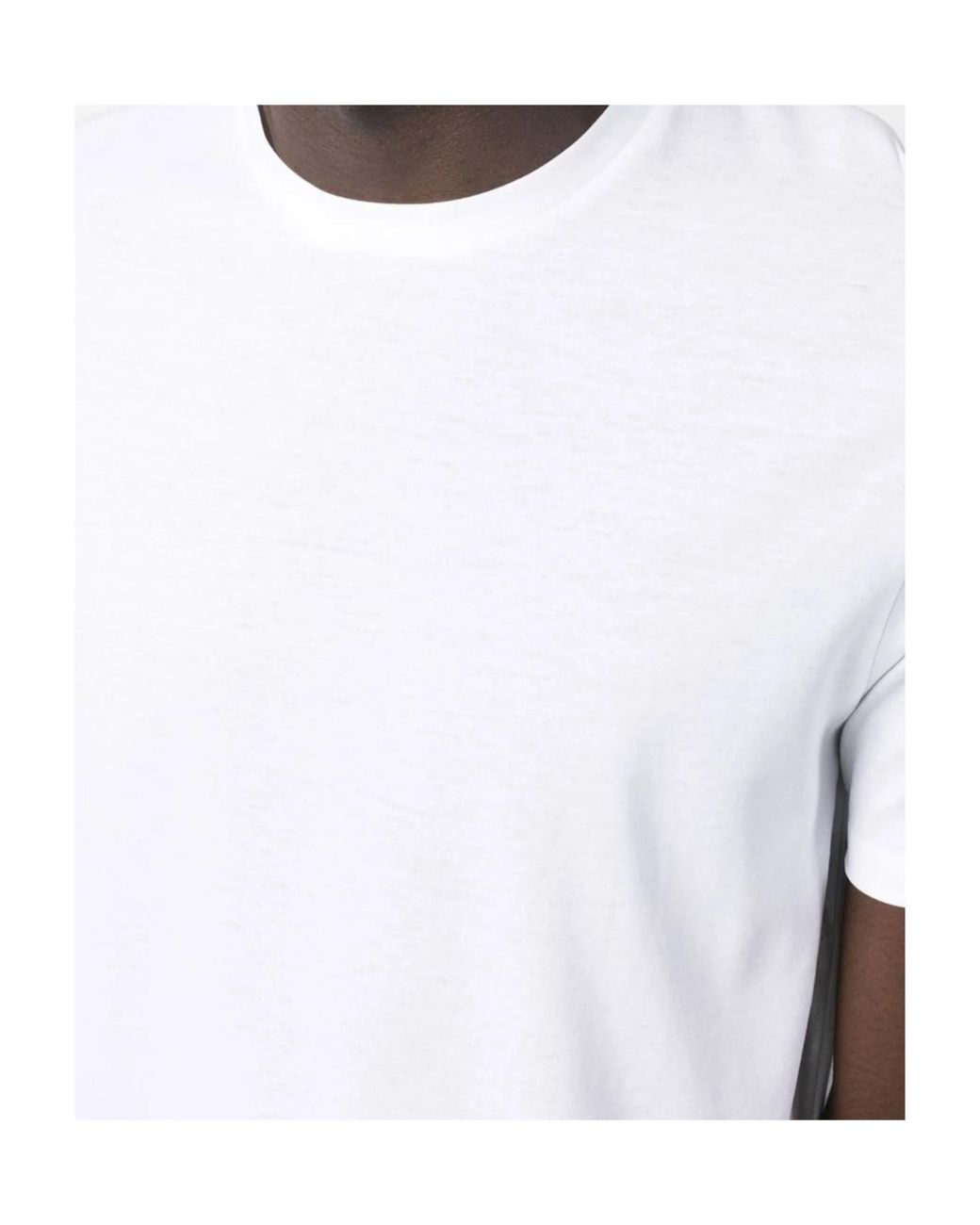 Herno White Stretch Jersey Crew Neck T-Shirt for men