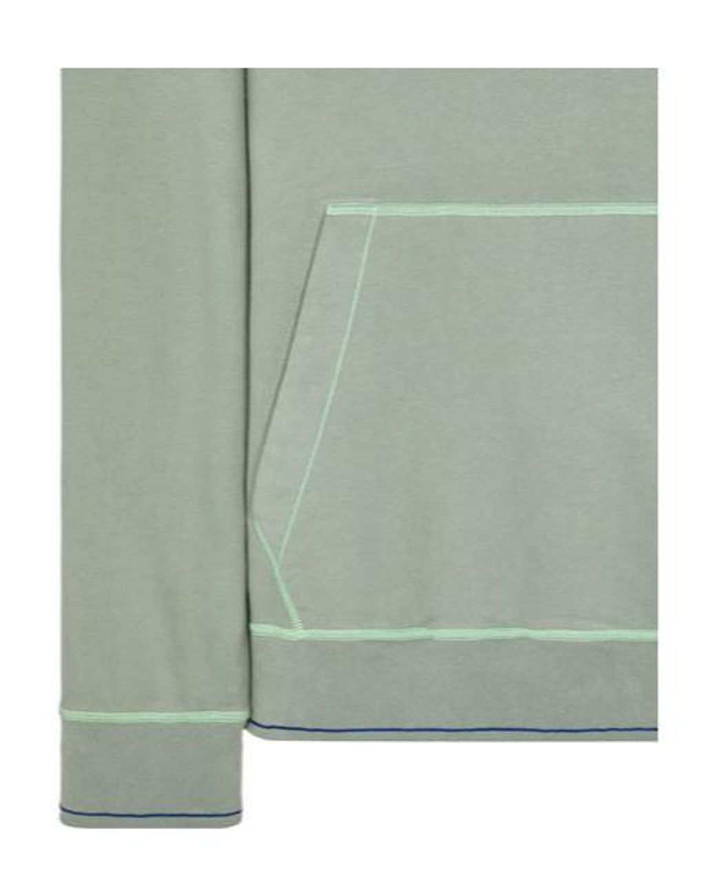 Stone Island Green Logo-Embroidered Cotton Hoodie for men