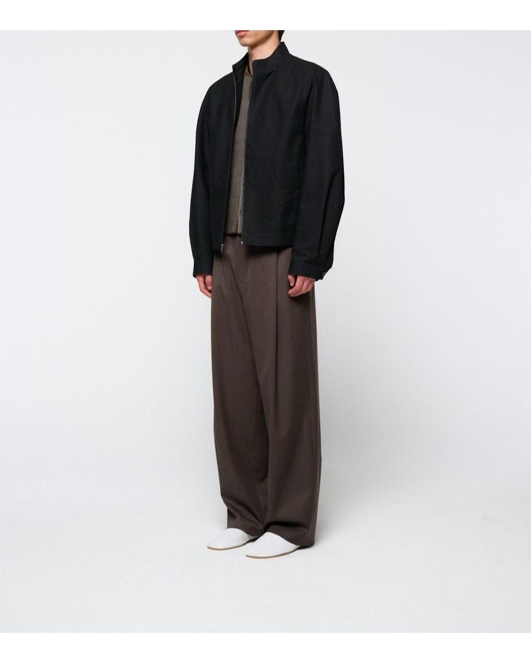 Amomento Blue Curved-Sleeve Cotton Jacket for men