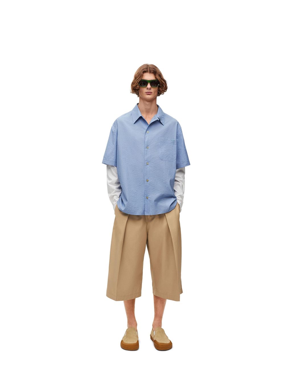 Loewe Natural Pleated Shorts for men