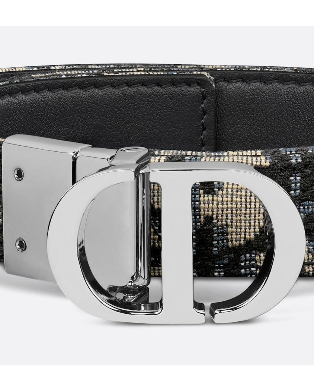 Dior White 30 Montaigne Reversible Belt