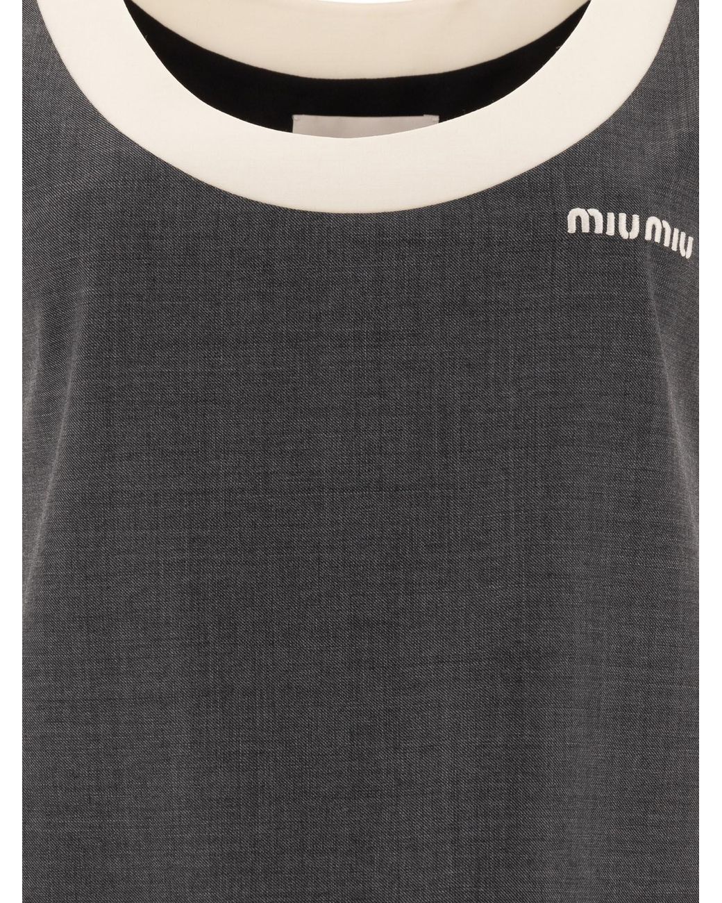 Miu Miu Gray Grisaille Dress
