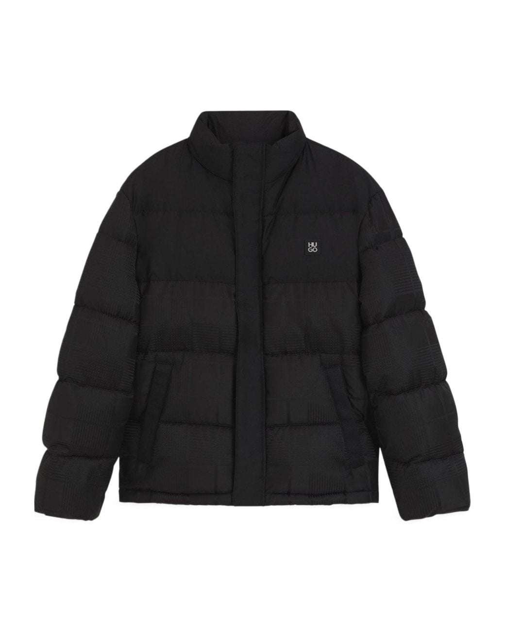 Boss Black Stand-Collar Zip Down Jacket for men