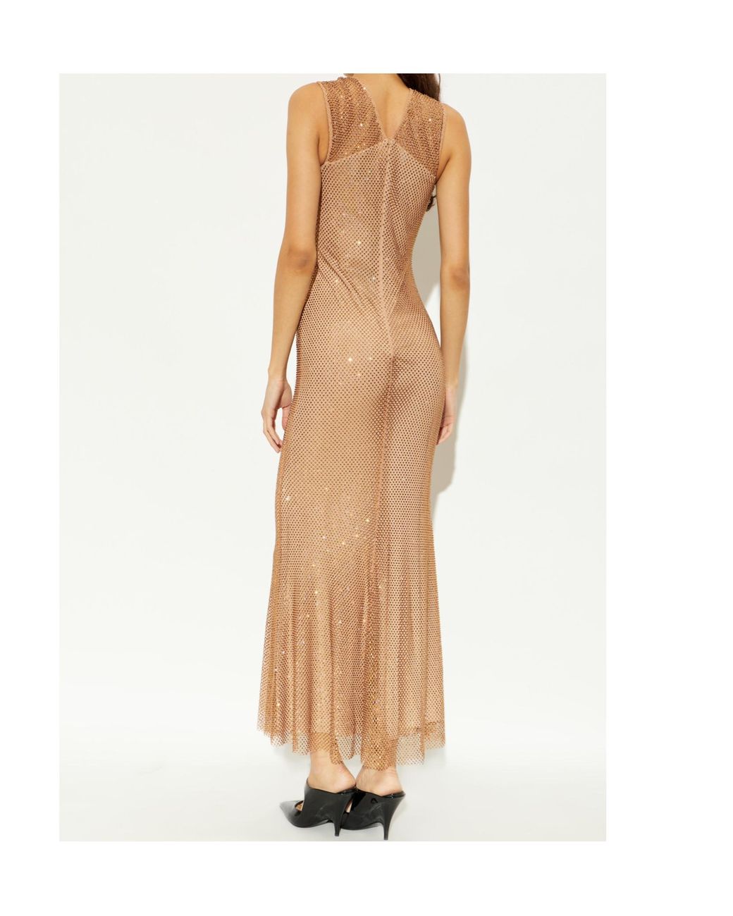 Self-Portrait Natural Sleeveless Dress