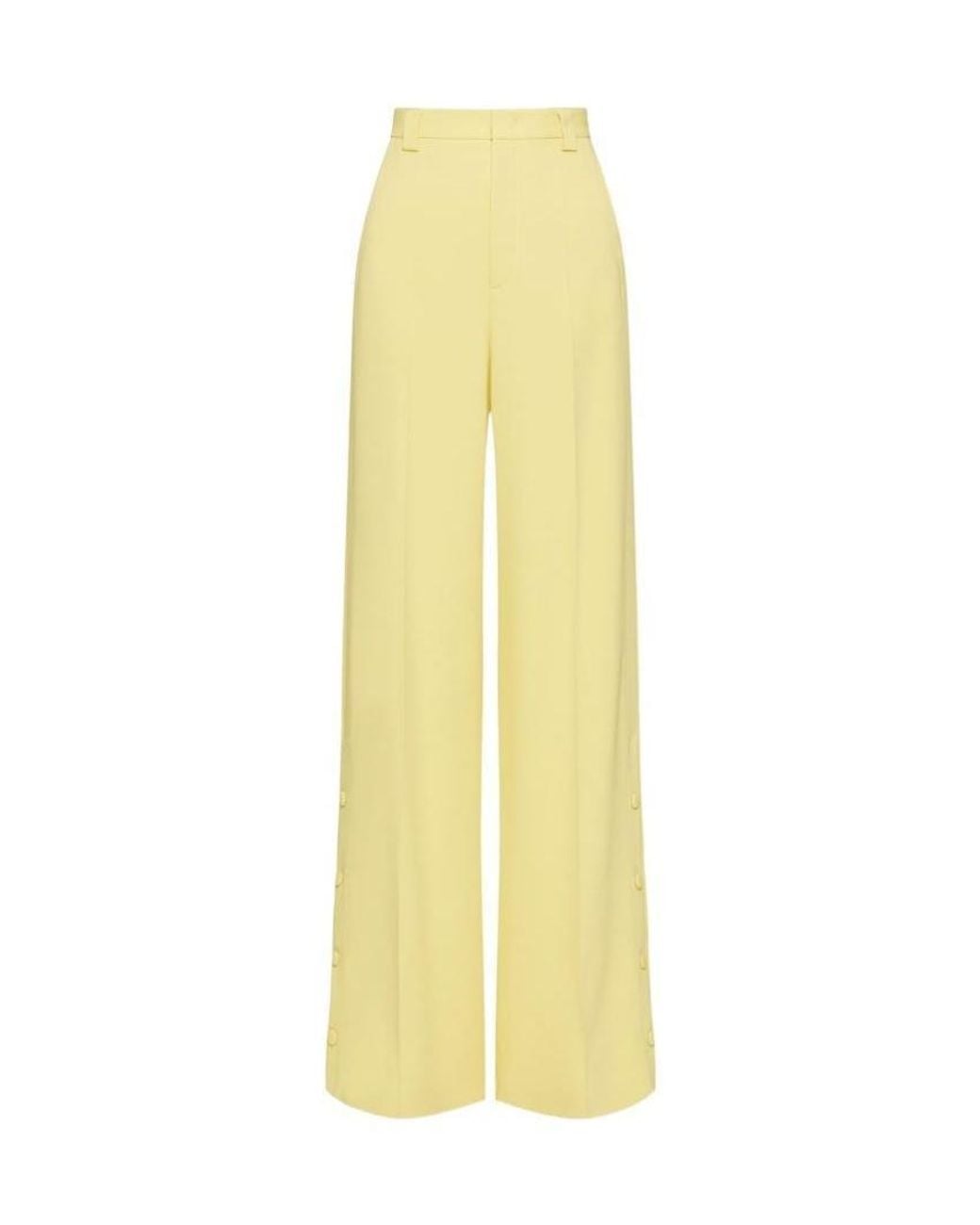 RED Valentino Yellow High Waist Tailored Trousers