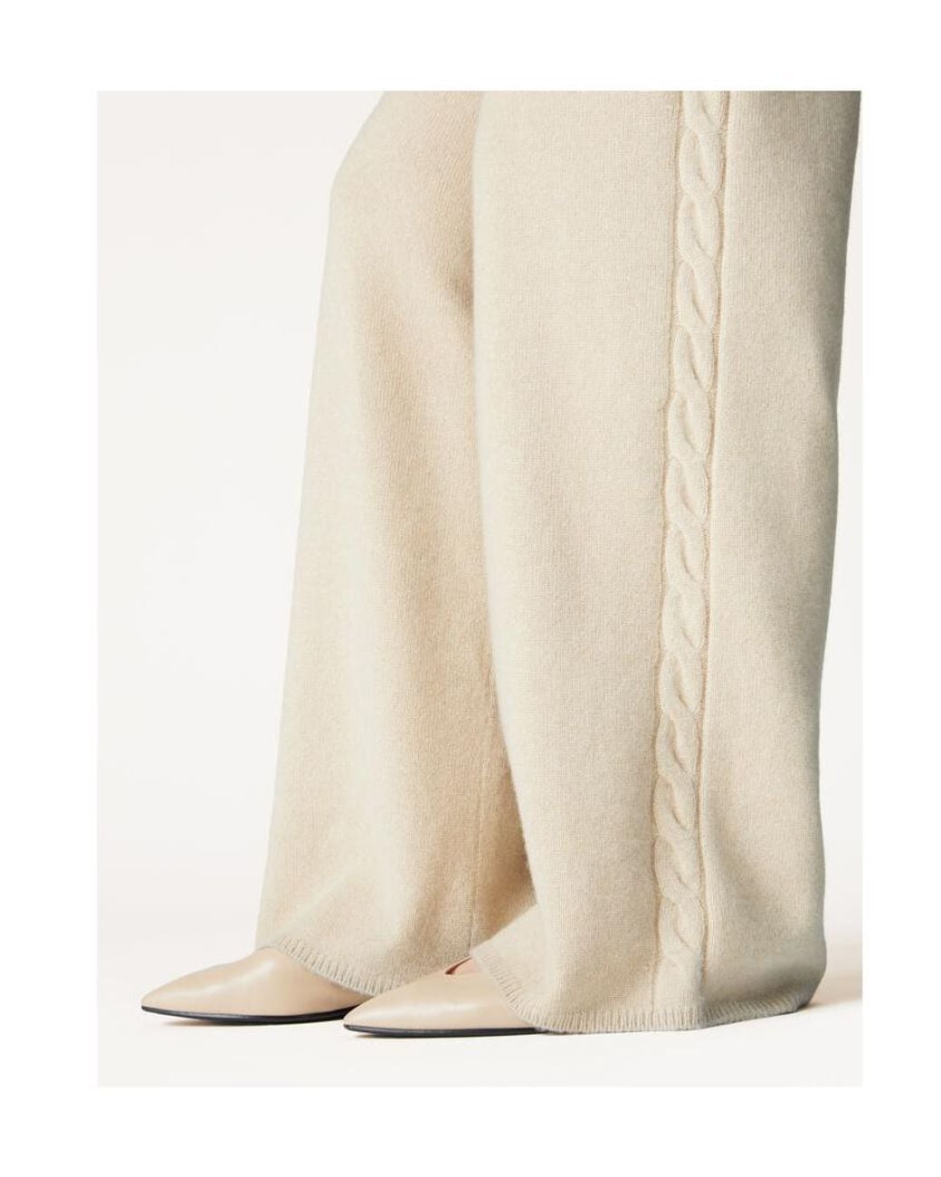 Loro Piana White Elastic Waist Casual Pants