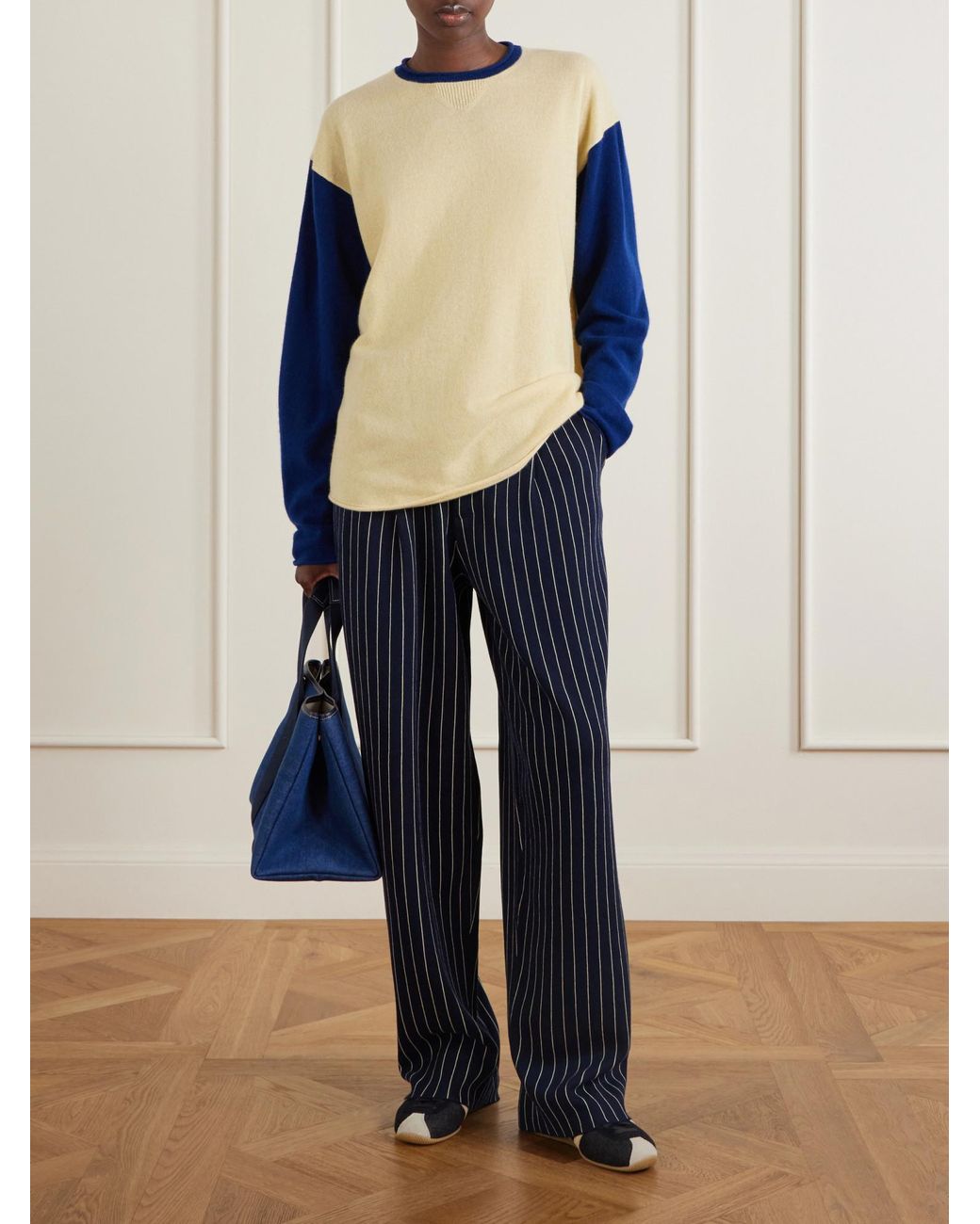 Guest In Residence Blue Loose Baseball Jacket