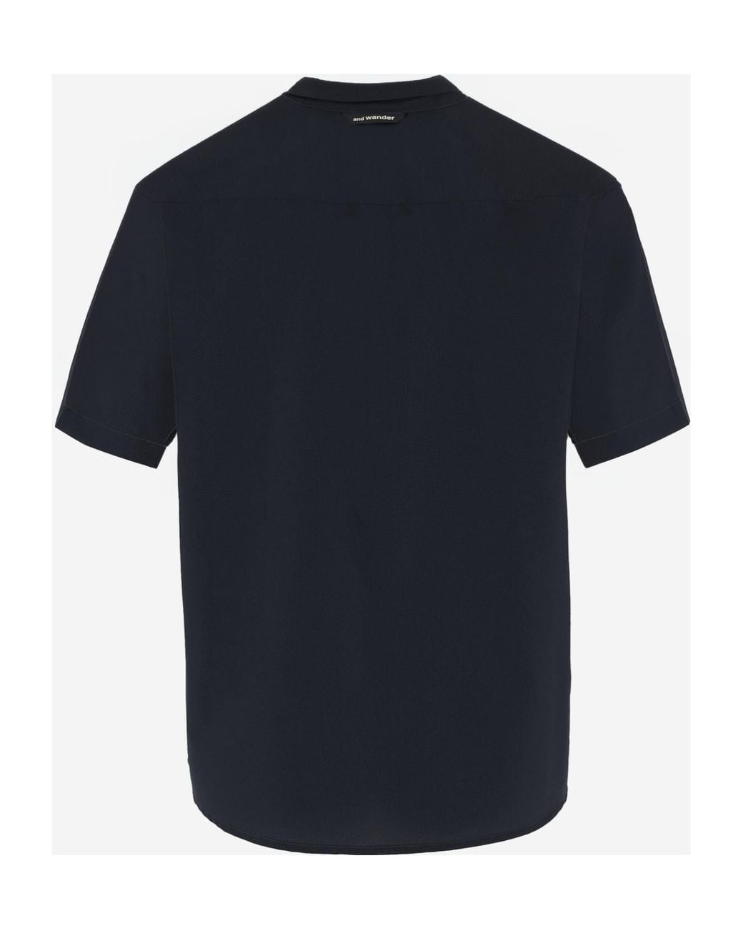 And Wander Blue Collared Short-Sleeved Shirt for men