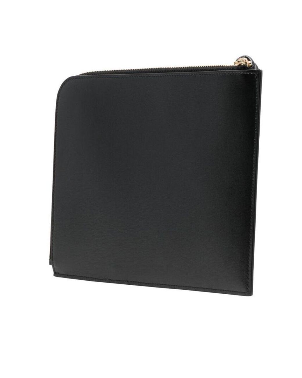 Jil Sander Black Logo Print Strap Clutch Bag