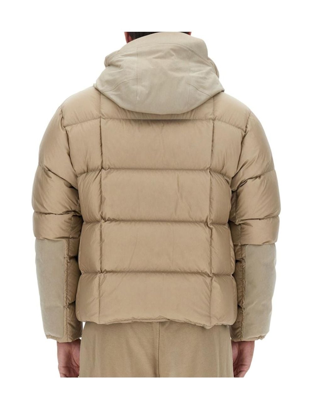 C P Company Natural Drawstring Hooded Padded Coat for men