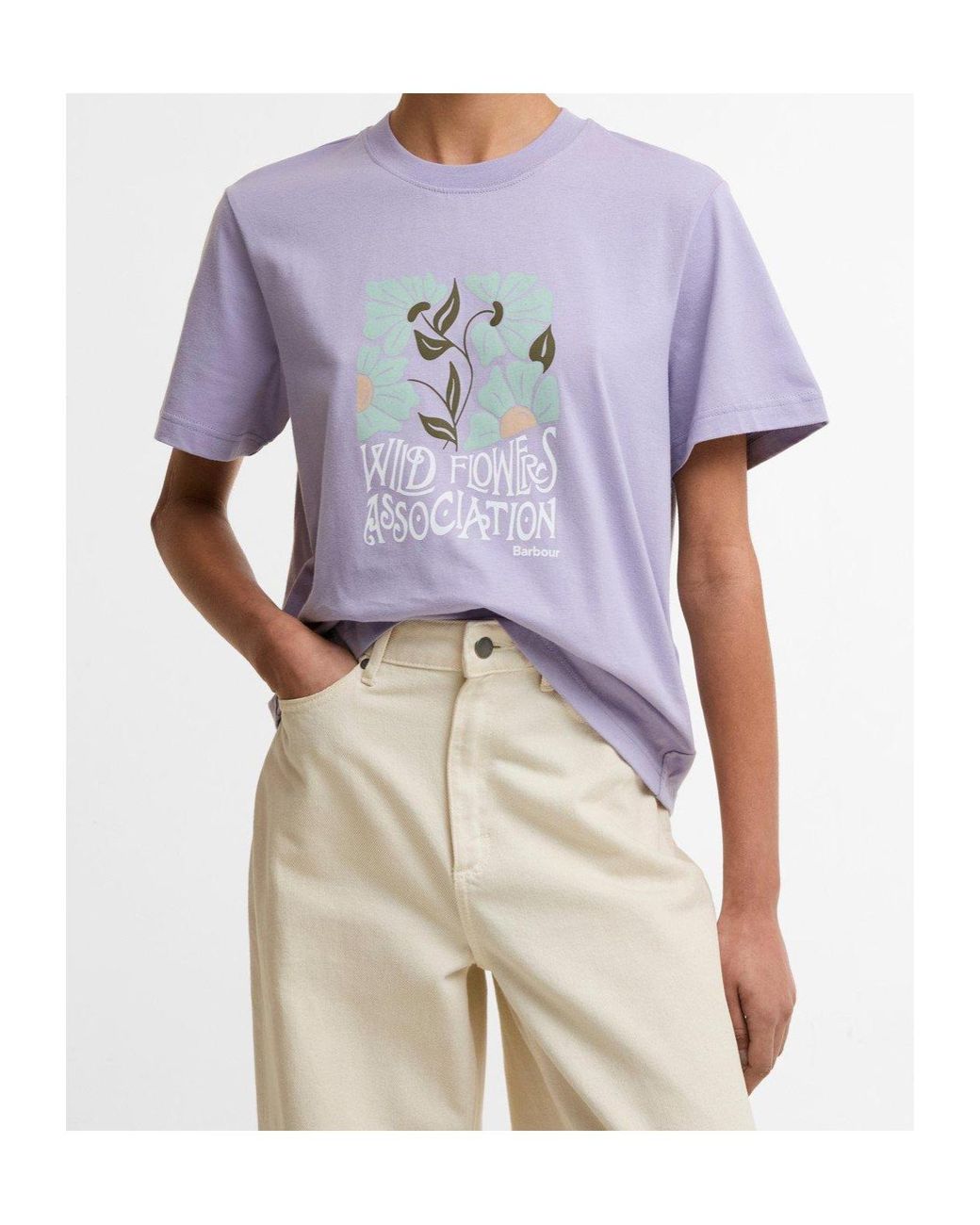 Barbour Purple Printed T-Shirt