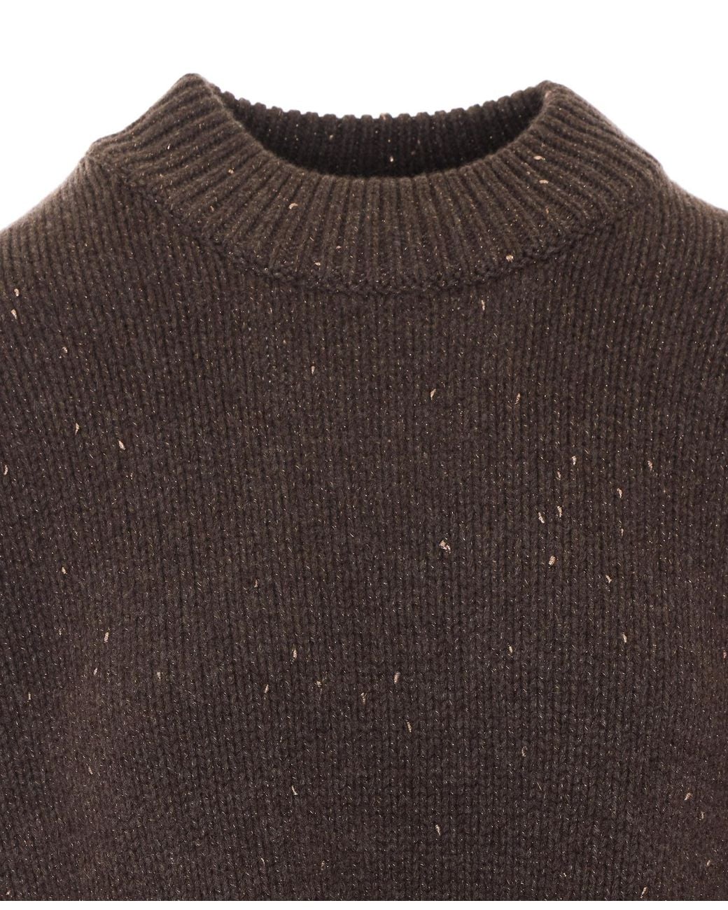 Lisa Yang Brown Tarie Sparkle Knitted Sweater