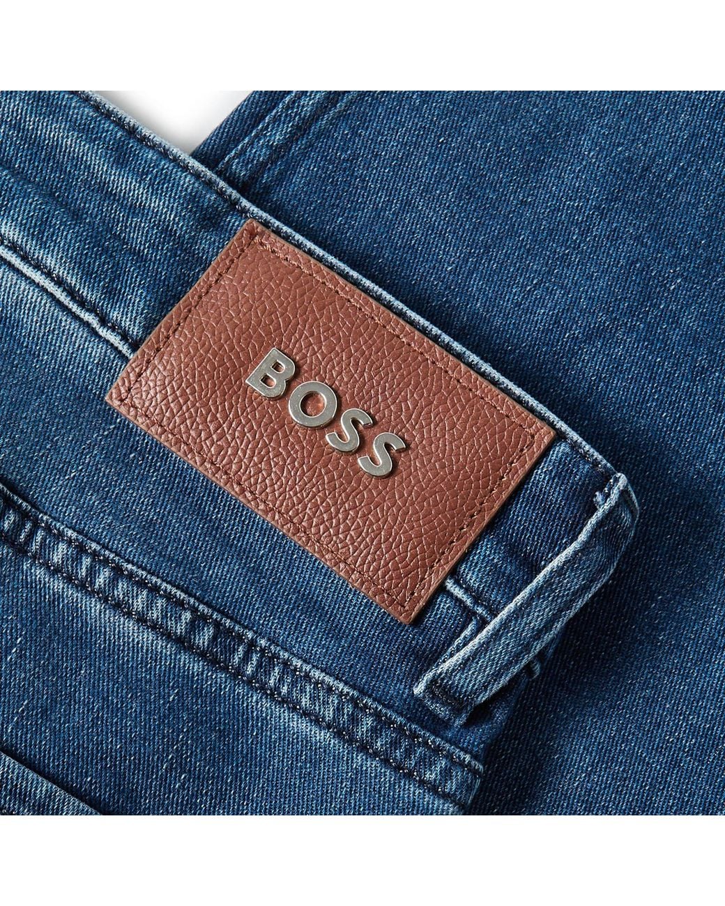 Boss Blue Slim-Fit Jeans for men