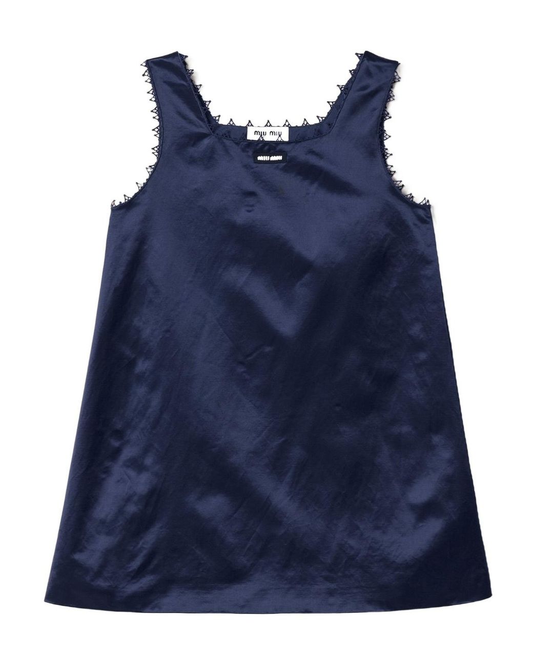 Miu Miu Blue Satin Mini Dress