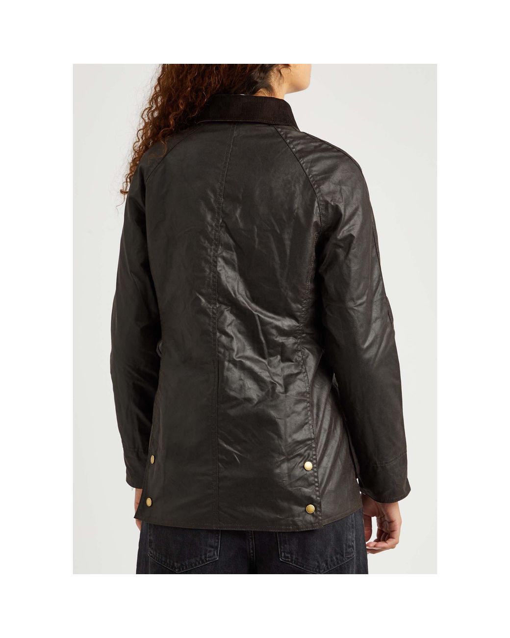 Barbour Black Slim Fit Wax Jacket