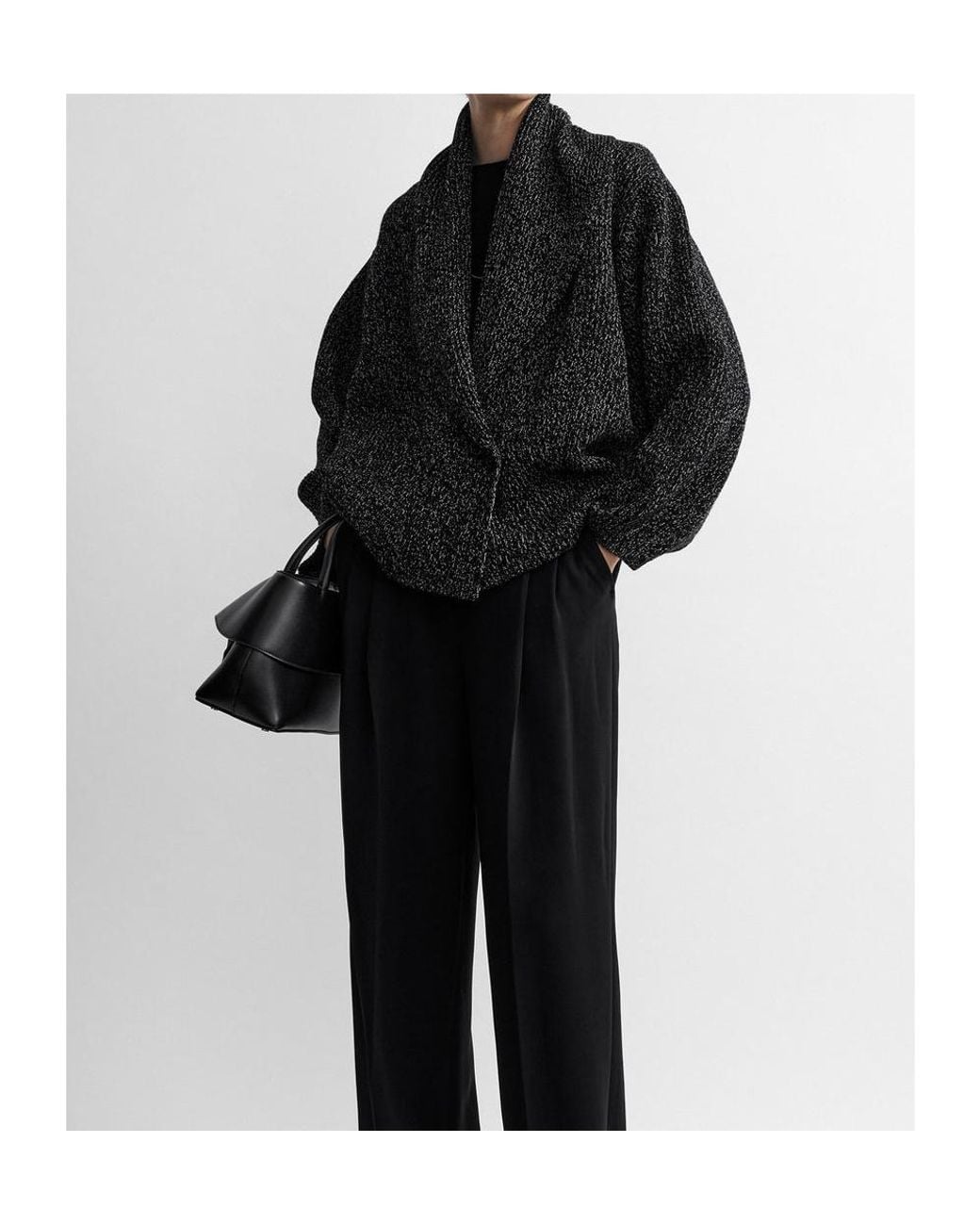Totême Black Totême Shawl-Lapel Cardigan