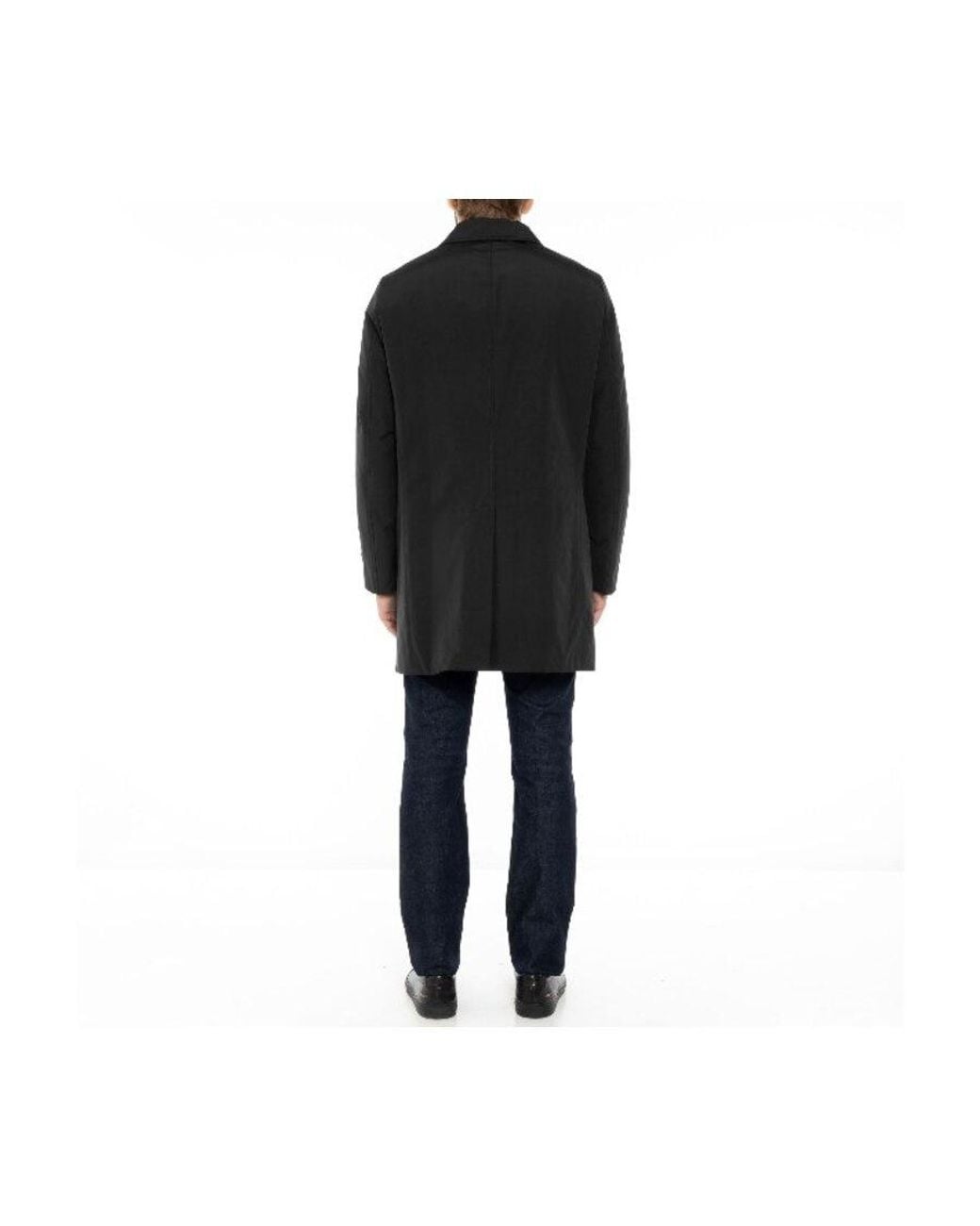 Aspesi Blue Loose Fit Buttoned Coat for men