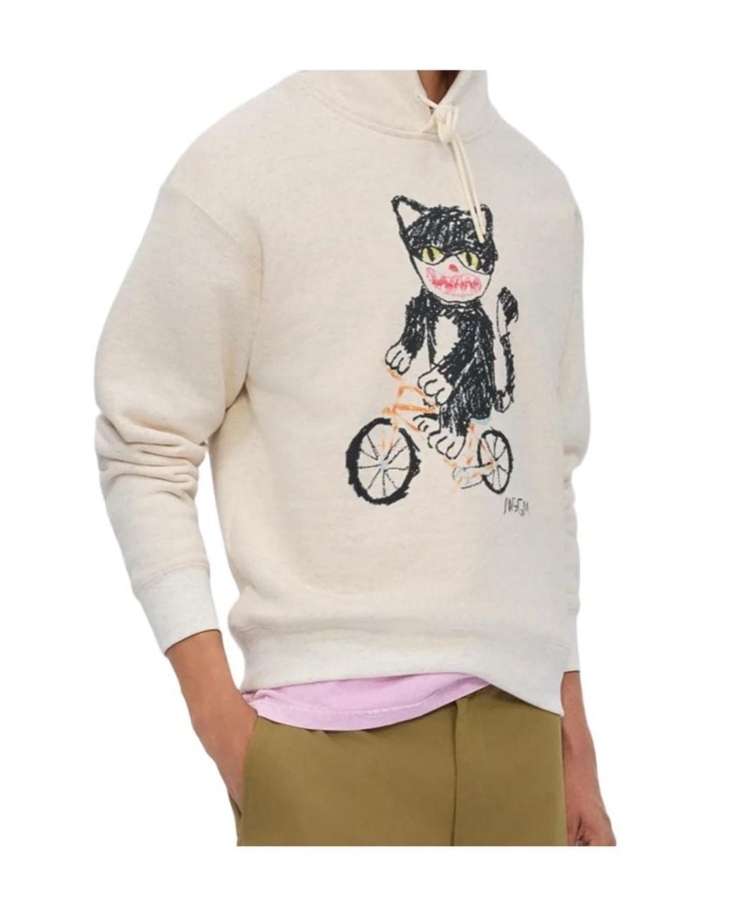 MSGM White Graphic-Print Hoodie for men