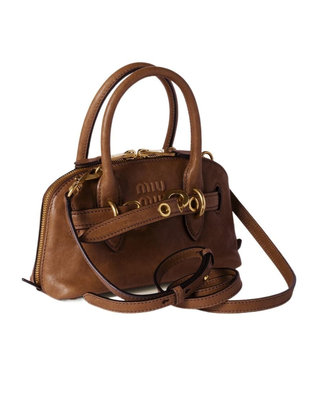 Miu Miu Brown Aventure Mini Shoulder Bag