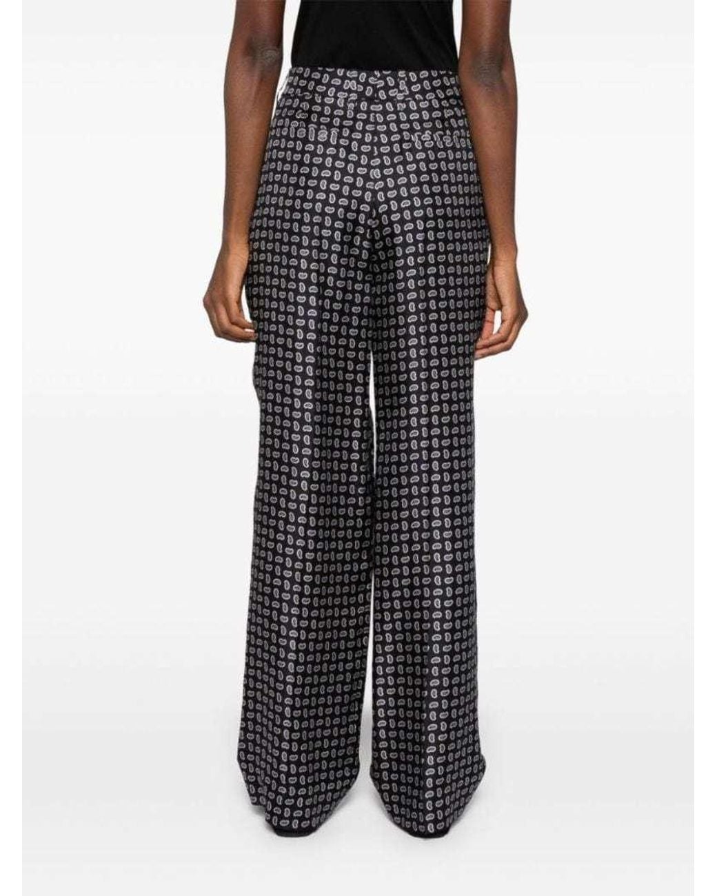 Prada Gray Pattern-Printed Trousers