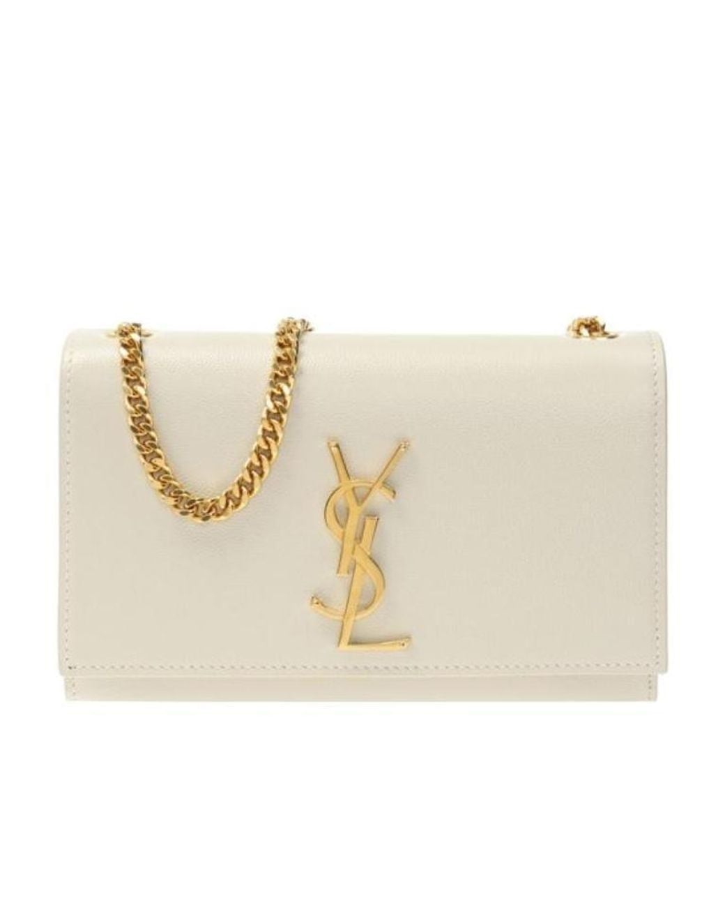 Saint Laurent White Classic Kate Small Crossbody Bag