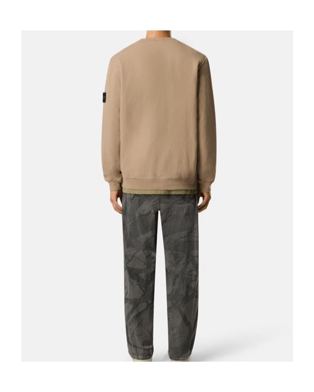 Stone Island Natural Compass Patch Crewneck Sweatshirt for men