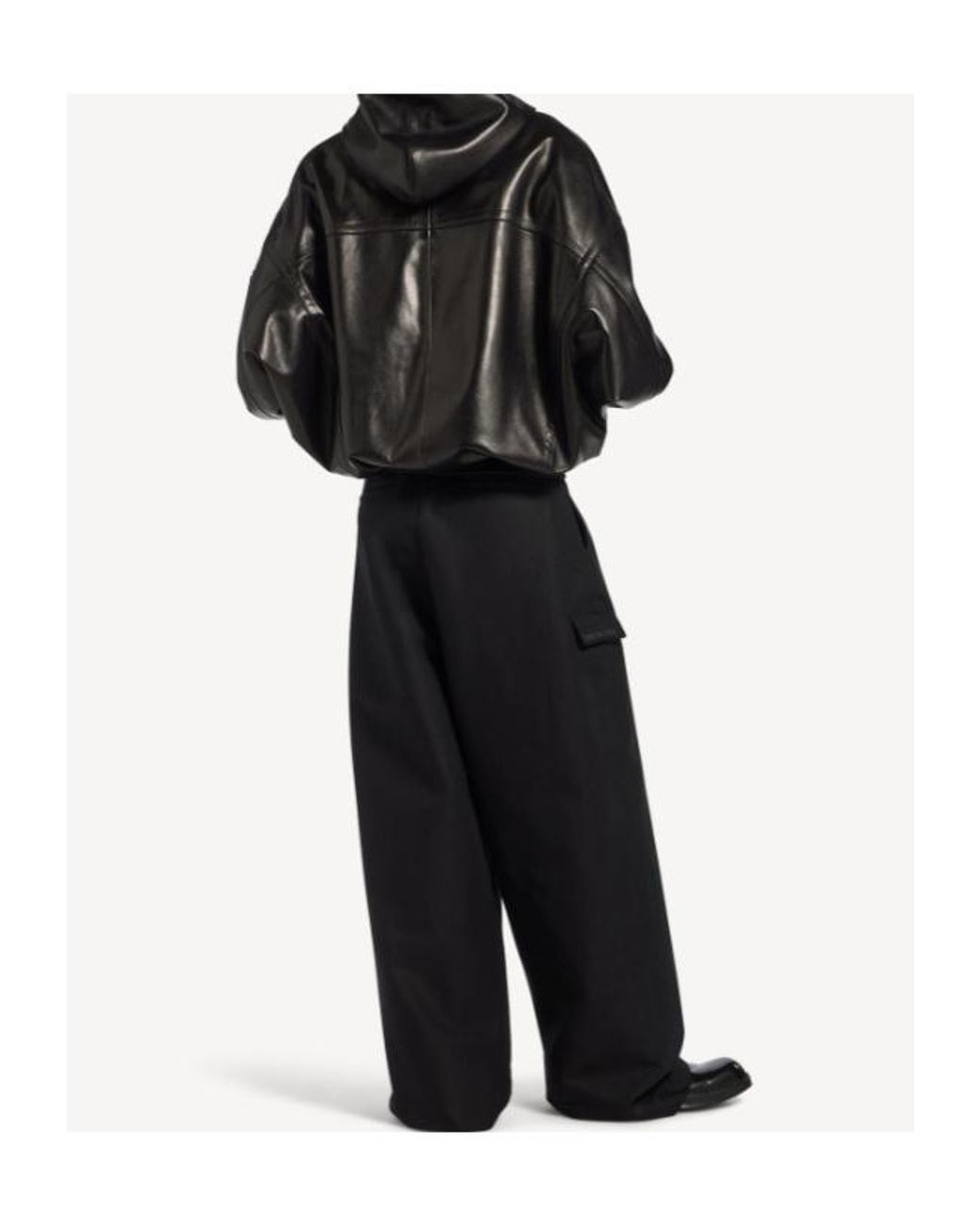 Balenciaga Black Straight-Leg Workwear Trousers for men