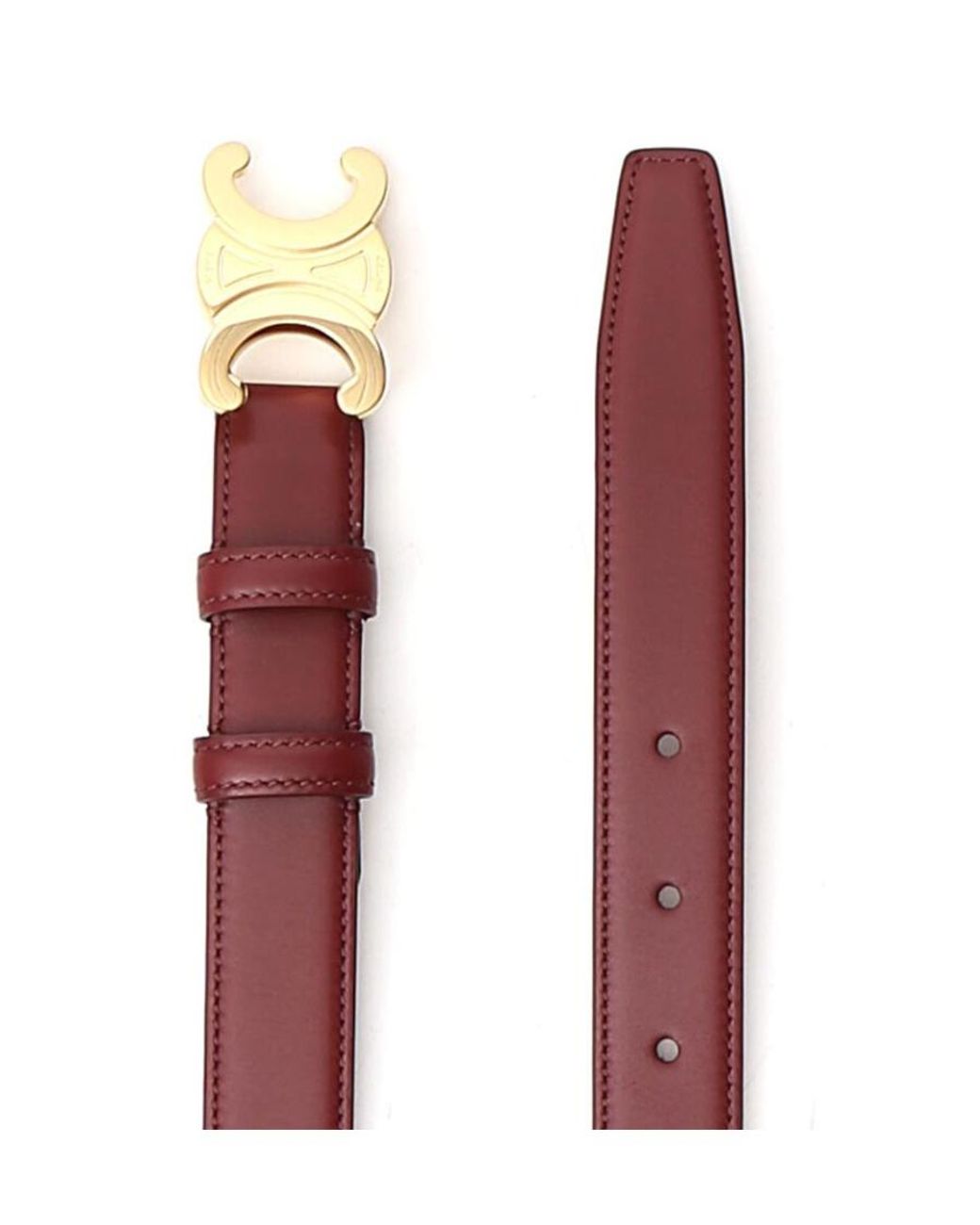 Céline Purple Triomphe Belt 25Mm