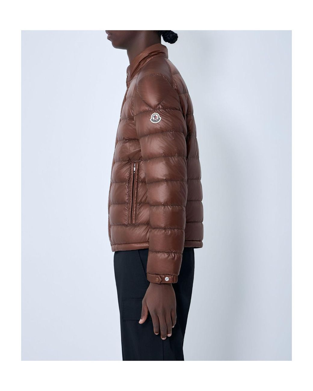 Moncler Brown Selves Short Down Jacket for men