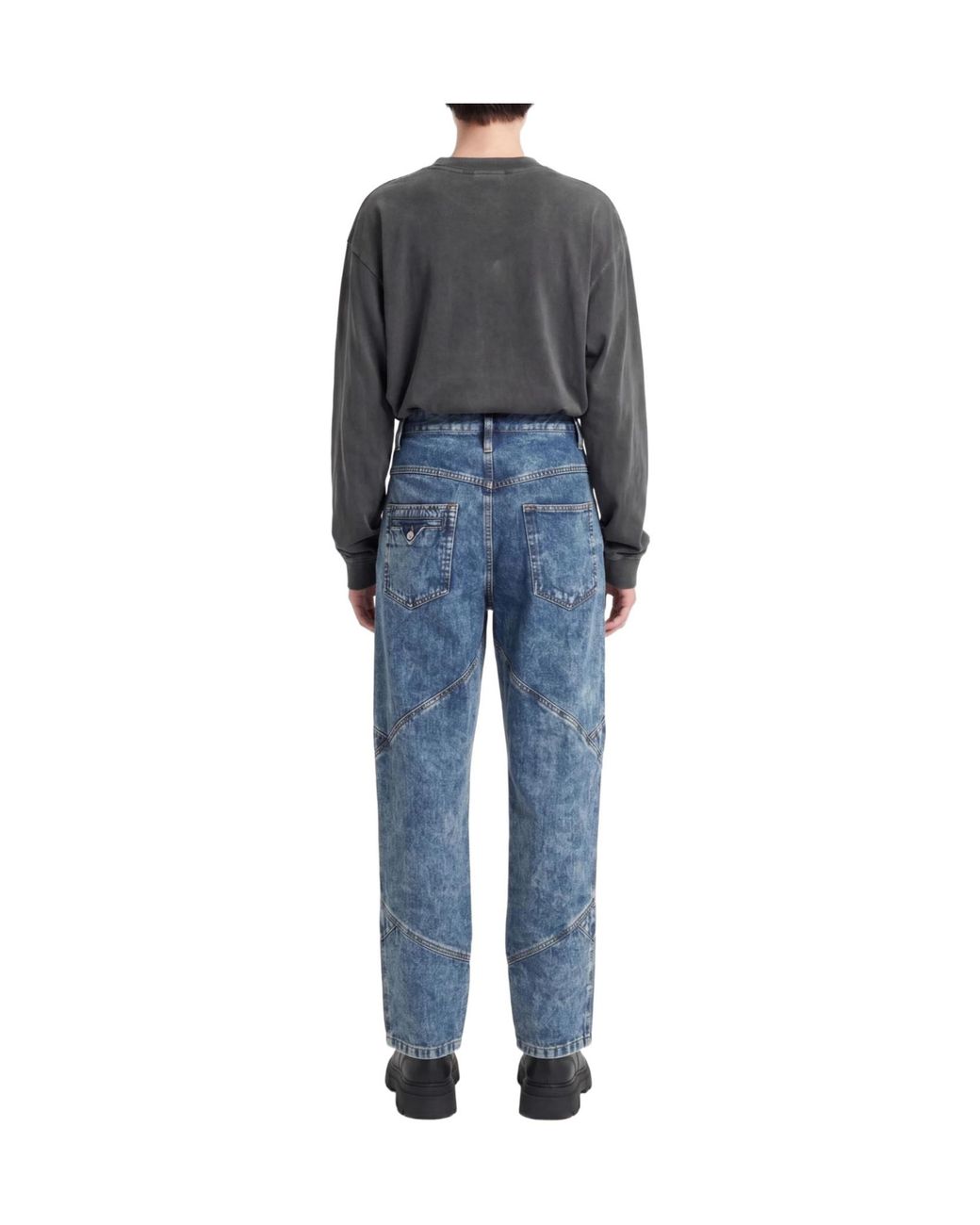 Isabel Marant Blue Straight-Leg Jeans