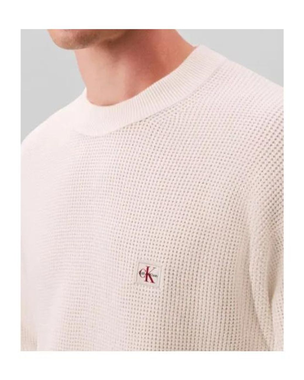 Calvin Klein Multicolor Waffle Knit Jumper for men