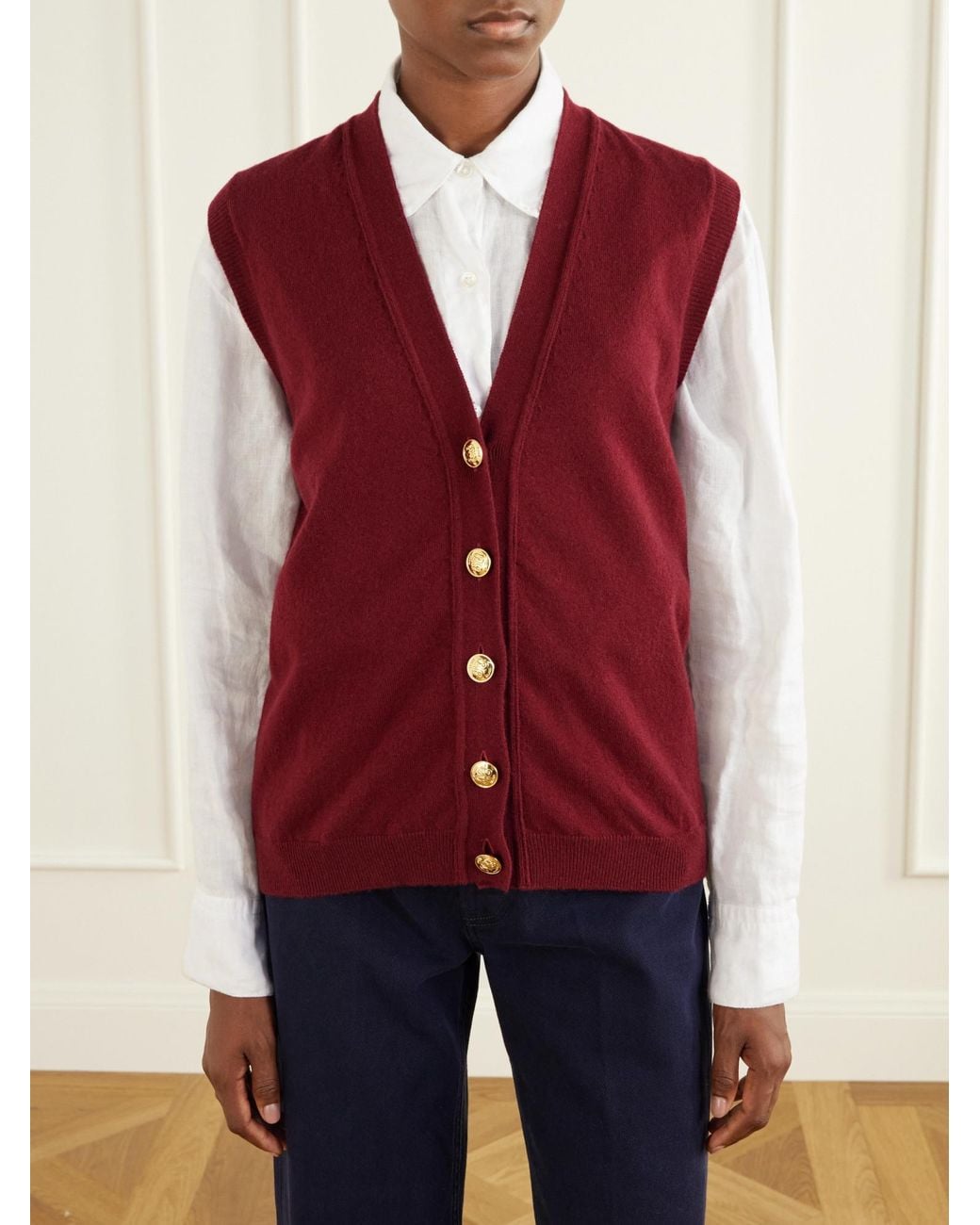 Blazé Milano Red Vest With Buttons