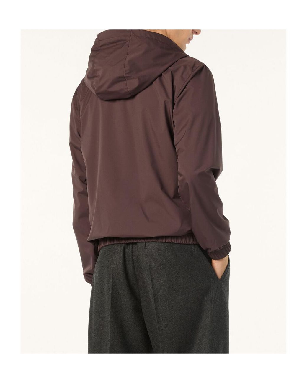 Loro Piana Brown Double-Sided Hooded Pilot Jacket for men