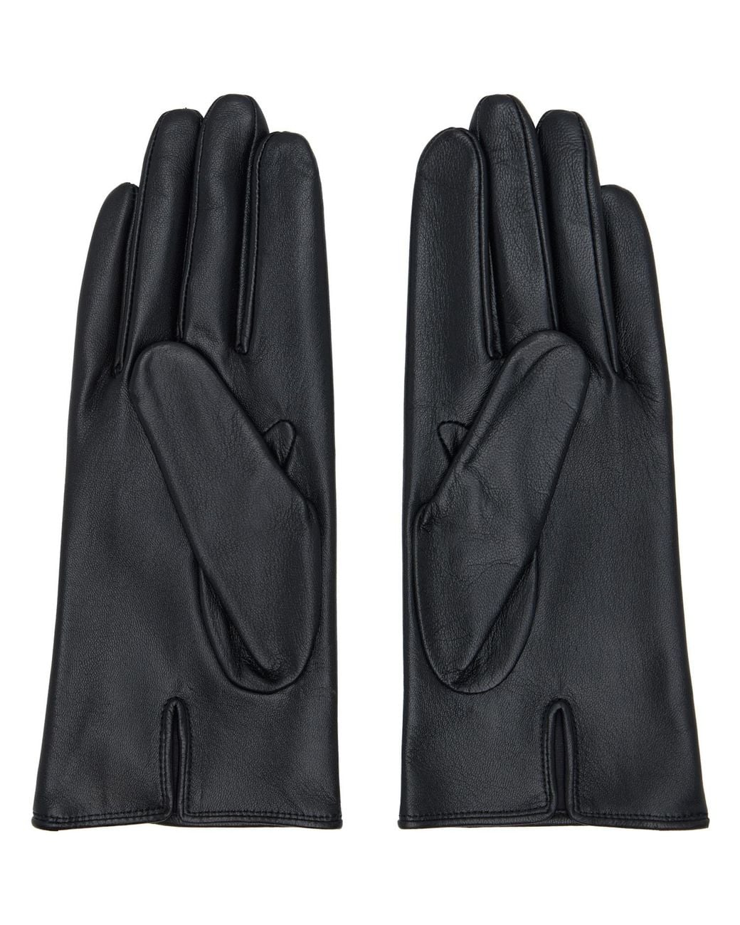 Ssstein Black Sheepskin Gloves for men