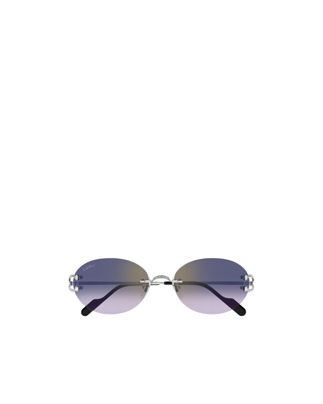 Cartier Blue Oval-Frame Sunglasses for men