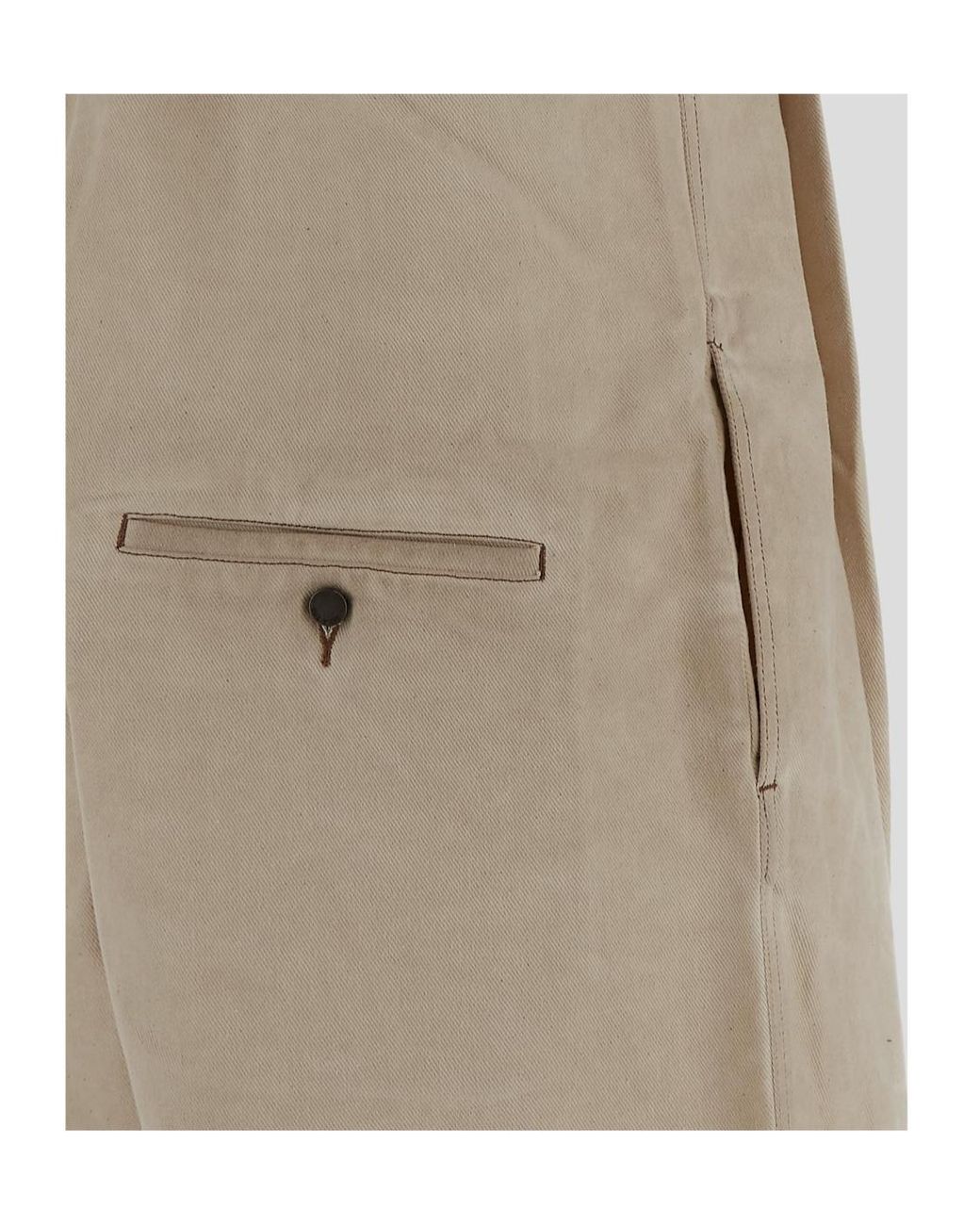 Uma Wang Natural Pleated Overalls