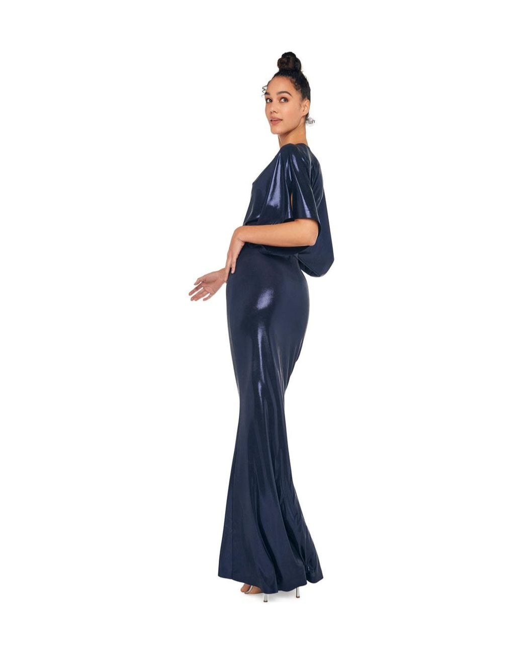 Norma Kamali Blue Obie Dress