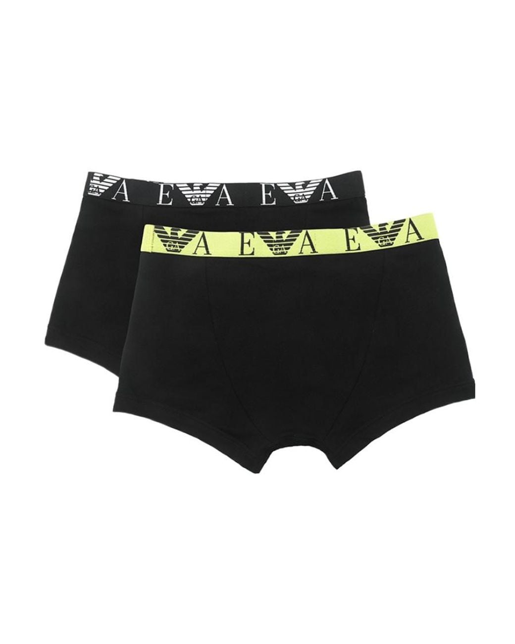 Emporio Armani Black Logo Boxer Briefs, Pack Of Two for men