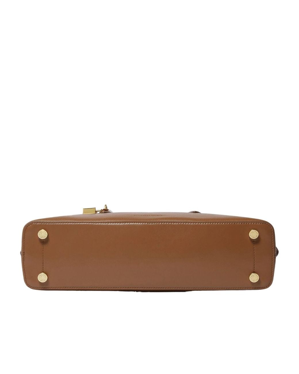 Stella McCartney Brown Stella Ryder Lock Plaque Shoulder Bag