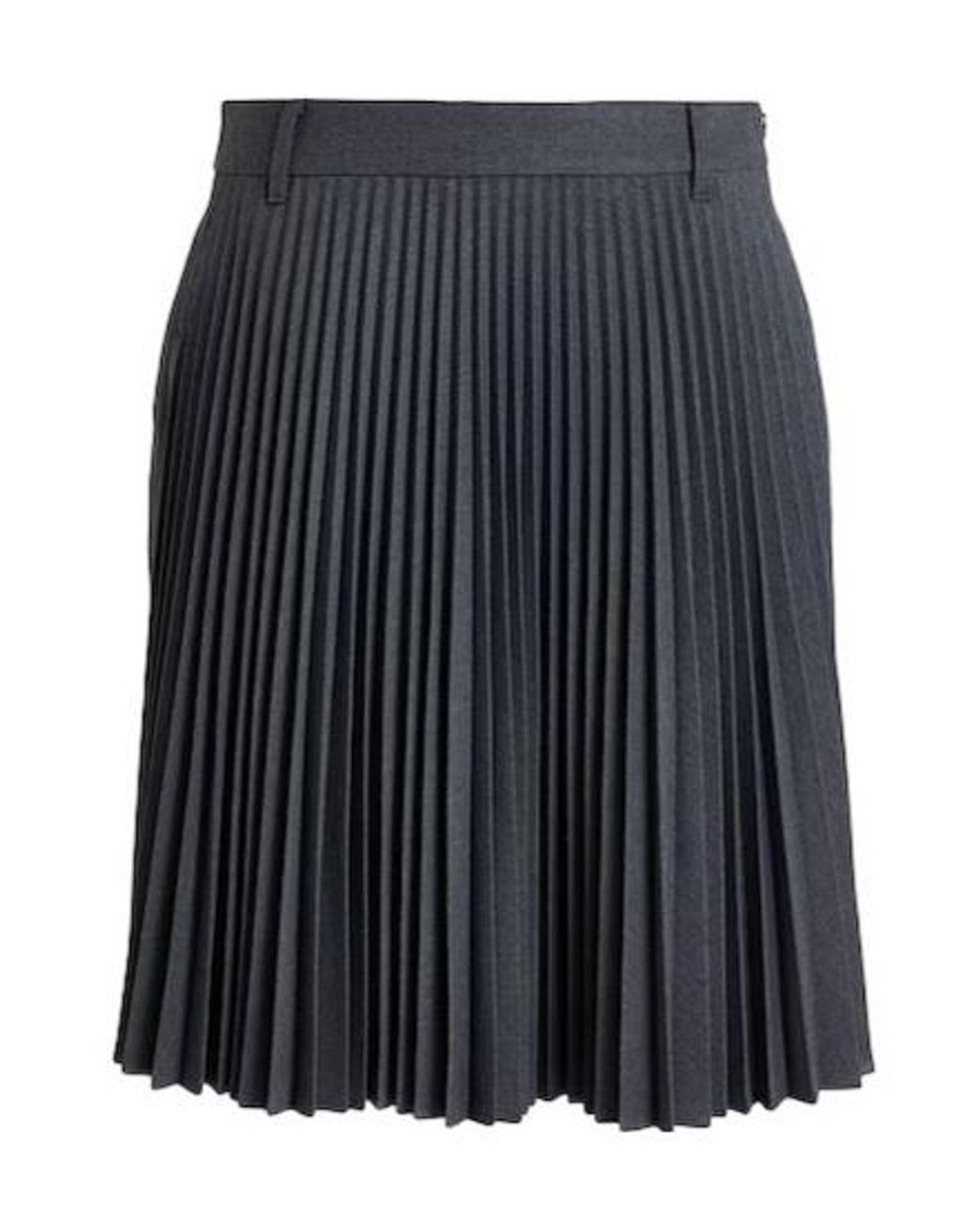 Burberry Blue Solid Pleated Skirt