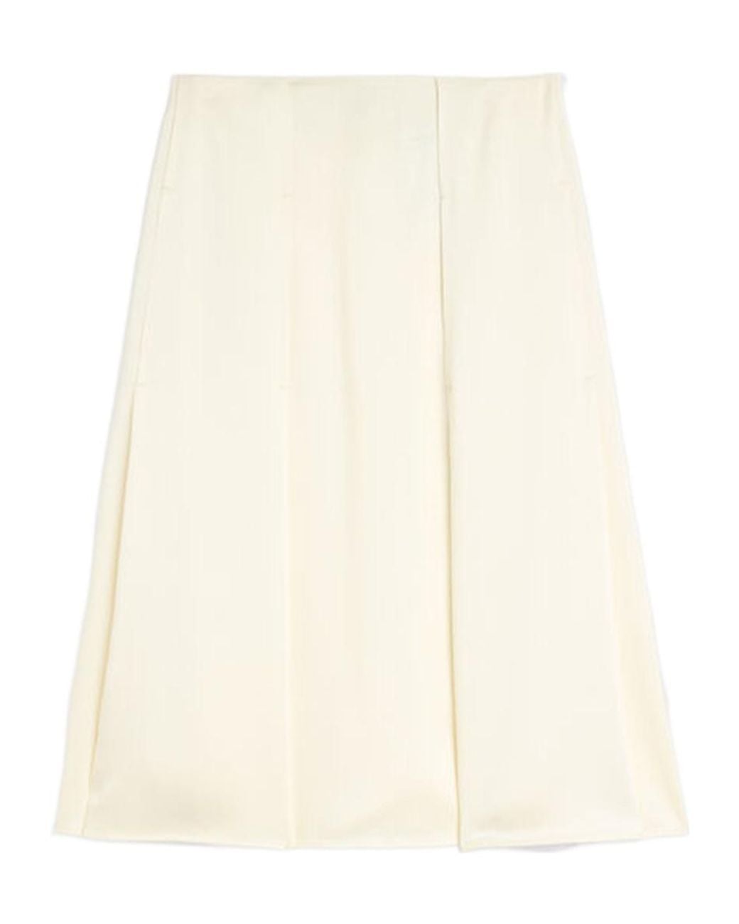 Jil Sander Natural 151 Pleated Midi Skirt