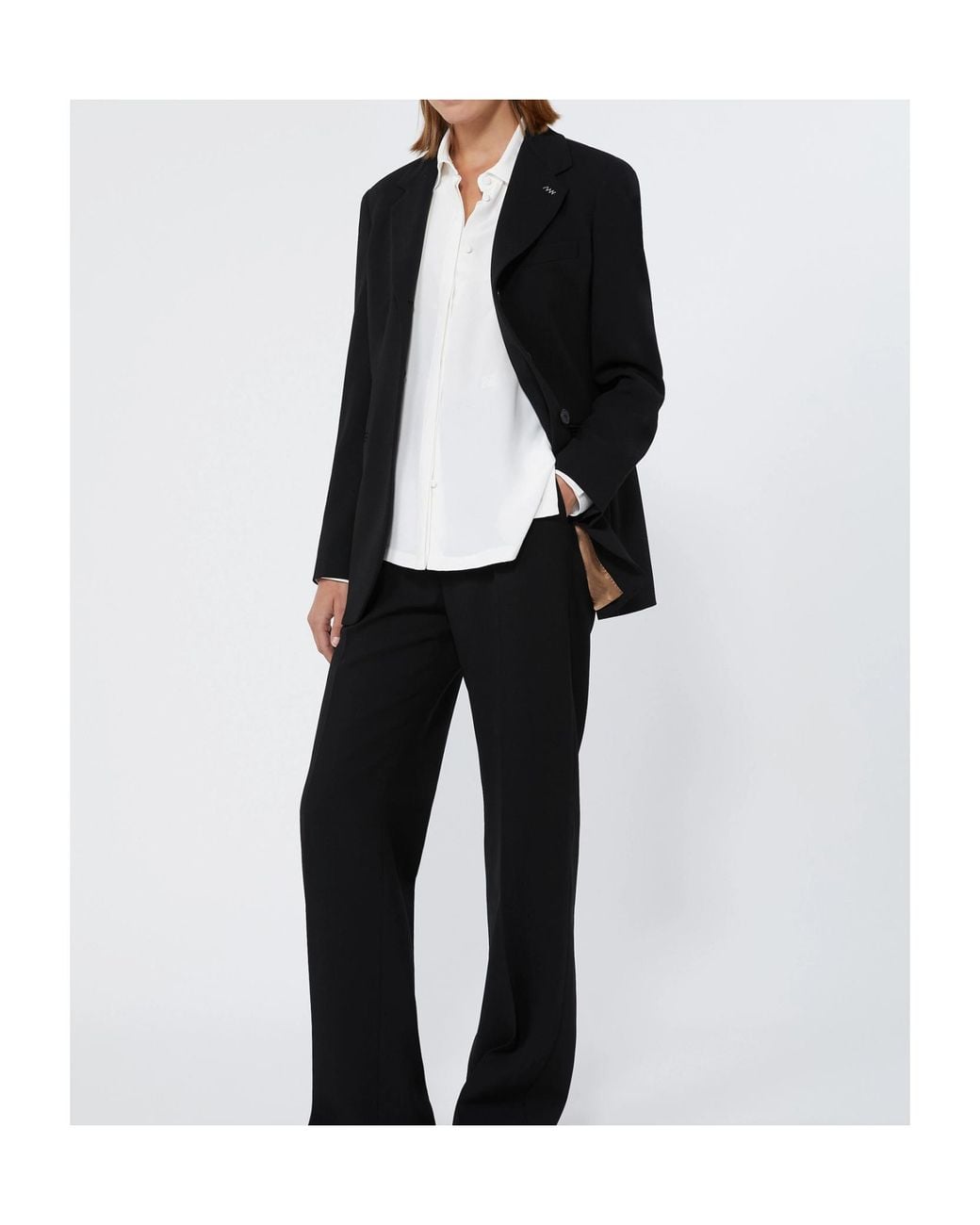 Max Mara Black Lampada Single-Breasted Blazer