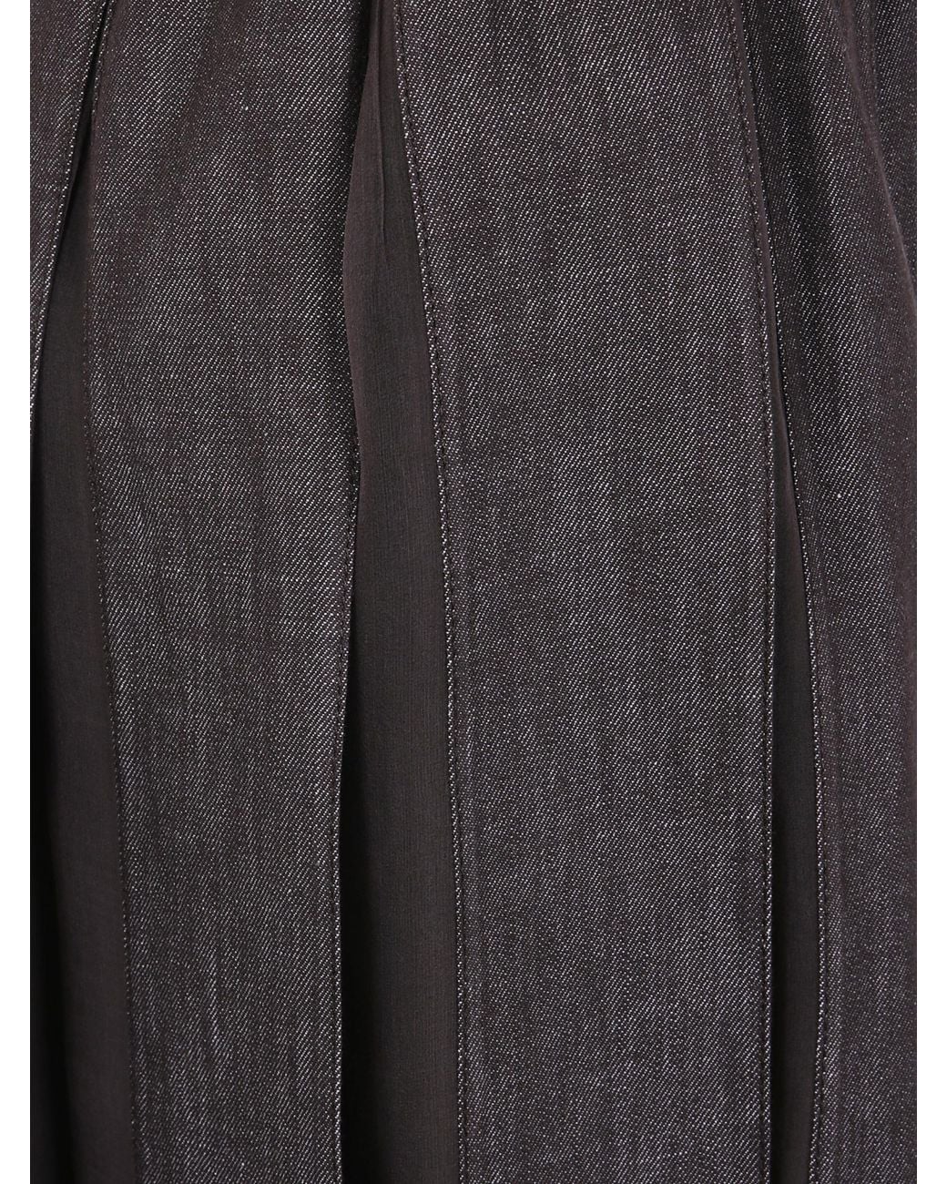 Brunello Cucinelli Gray Pleated Midi Skirt