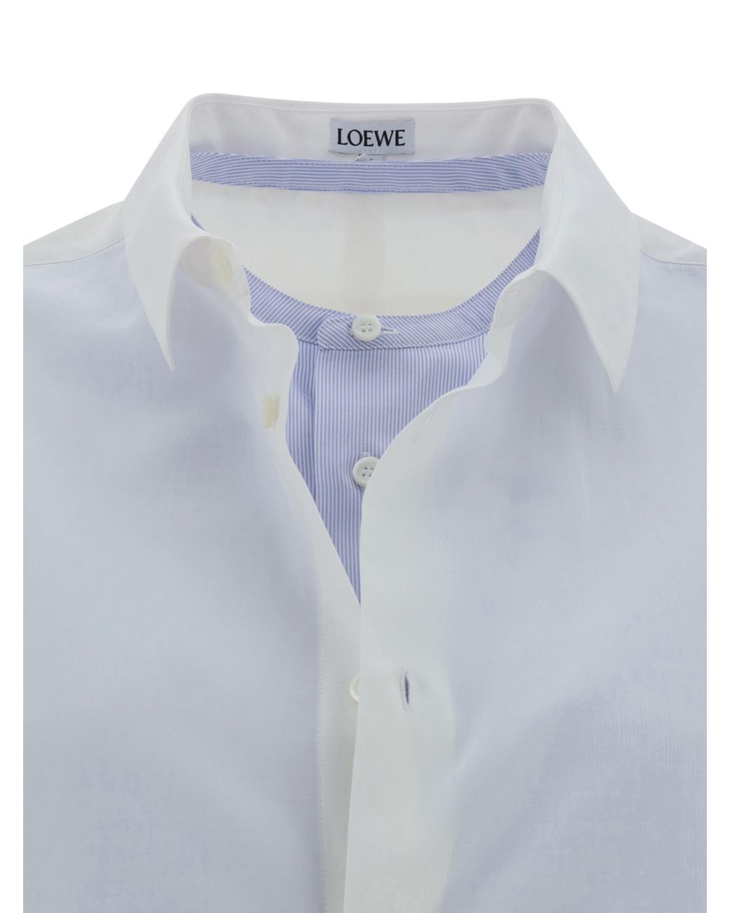 Loewe White Double Layered Shirt Dress