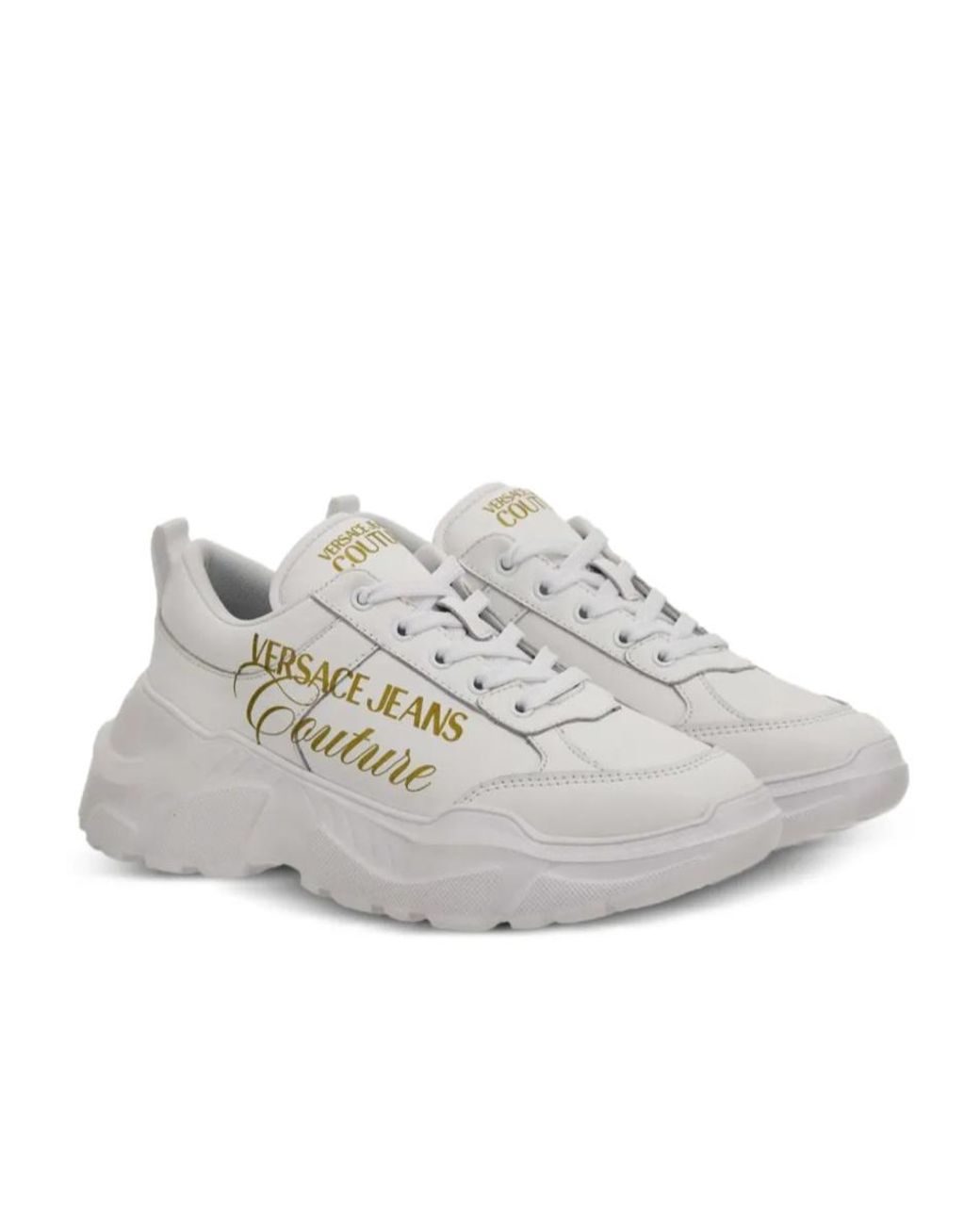 Versace Jeans White Couture Logo Chunky Sneakers