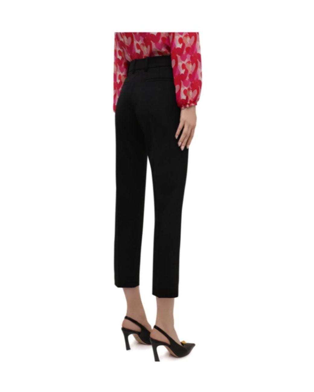 Valentino Black Logo Dress Pants